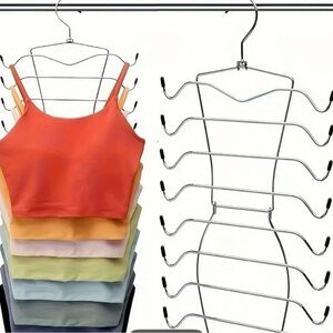 EUC LOT OF 9 Multi-Layer Metal Clothes Hanger tank tops‎ layers storage
